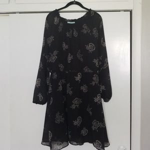 Black floral dress